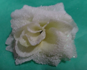 Новогодний декор снежная роза 2866