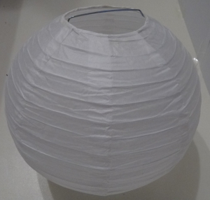 Шар декоративный, белый , диаметр 25 см.