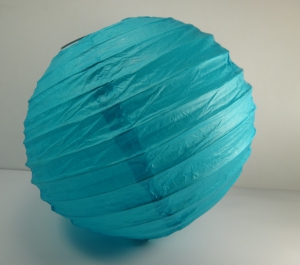 Шар декоративный , ярко-голубой , диаметр 15 см.