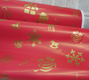 Бумага для новогодних праздников ( рулон 10 метров , ширина 70 см).