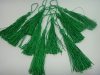 Кисточки-помпоны декоративные 006 цвет зеленый  ( 10 шт,  длина 12 см)